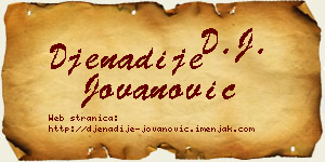 Đenadije Jovanović vizit kartica